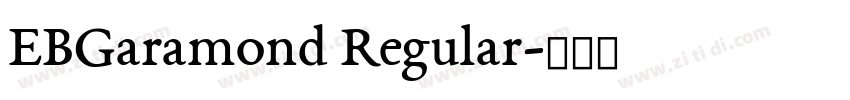 EBGaramond Regular字体转换